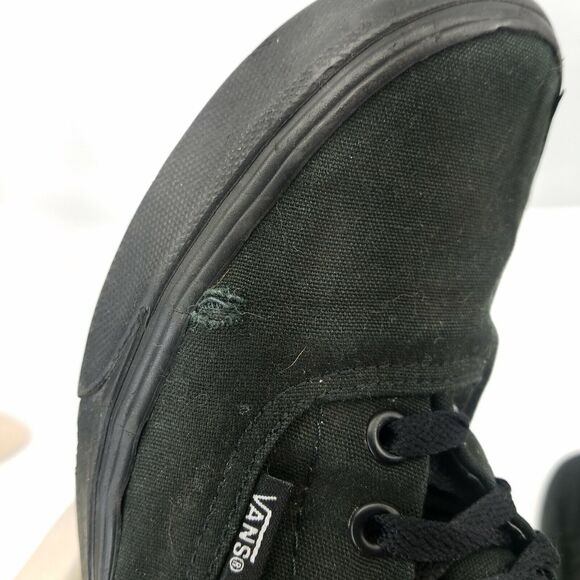 Vans Off The Wall Canvas Sneaker Skate Black Lace Up Flat Shoes Womens Size 7.5 - Picture 6 of 6